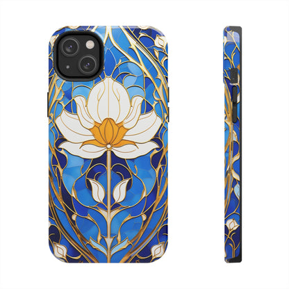 Art Deco Stained Glass iPhone Case | Vintage Floral Glamour, iPhone Case for Models 11 through 14 Pro Max