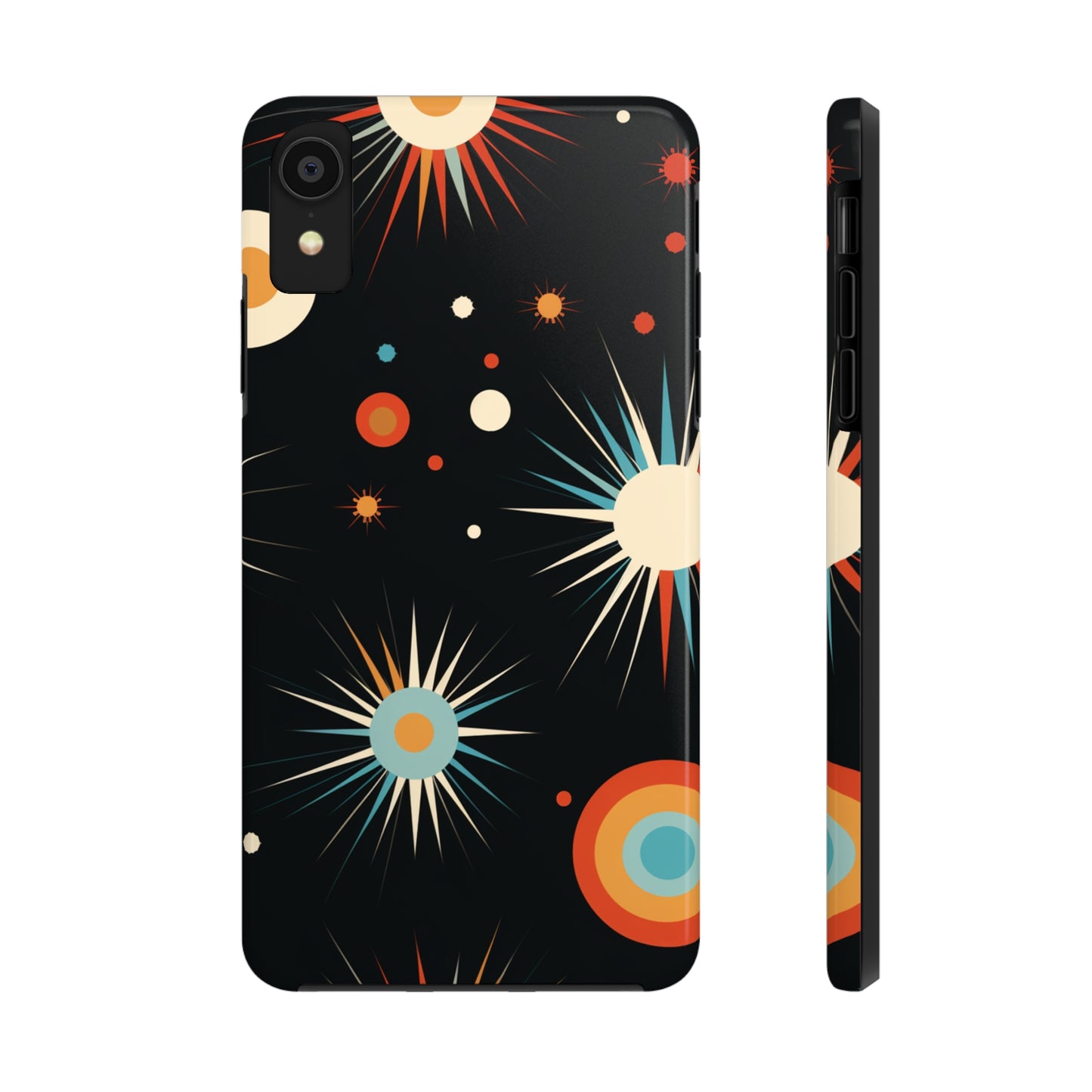 Mid-Century Atomic Age Tough iPhone Case | Retro Phone Cover