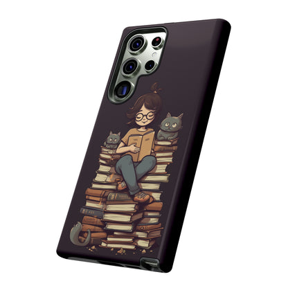 Cats and Books Phone Case