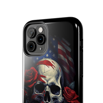 Skull USA Flag iPhone Case | Patriotic Edge with Stylish Protection