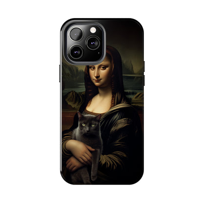 Mona Lisa with Cat iPhone Case | Art Phone Cases