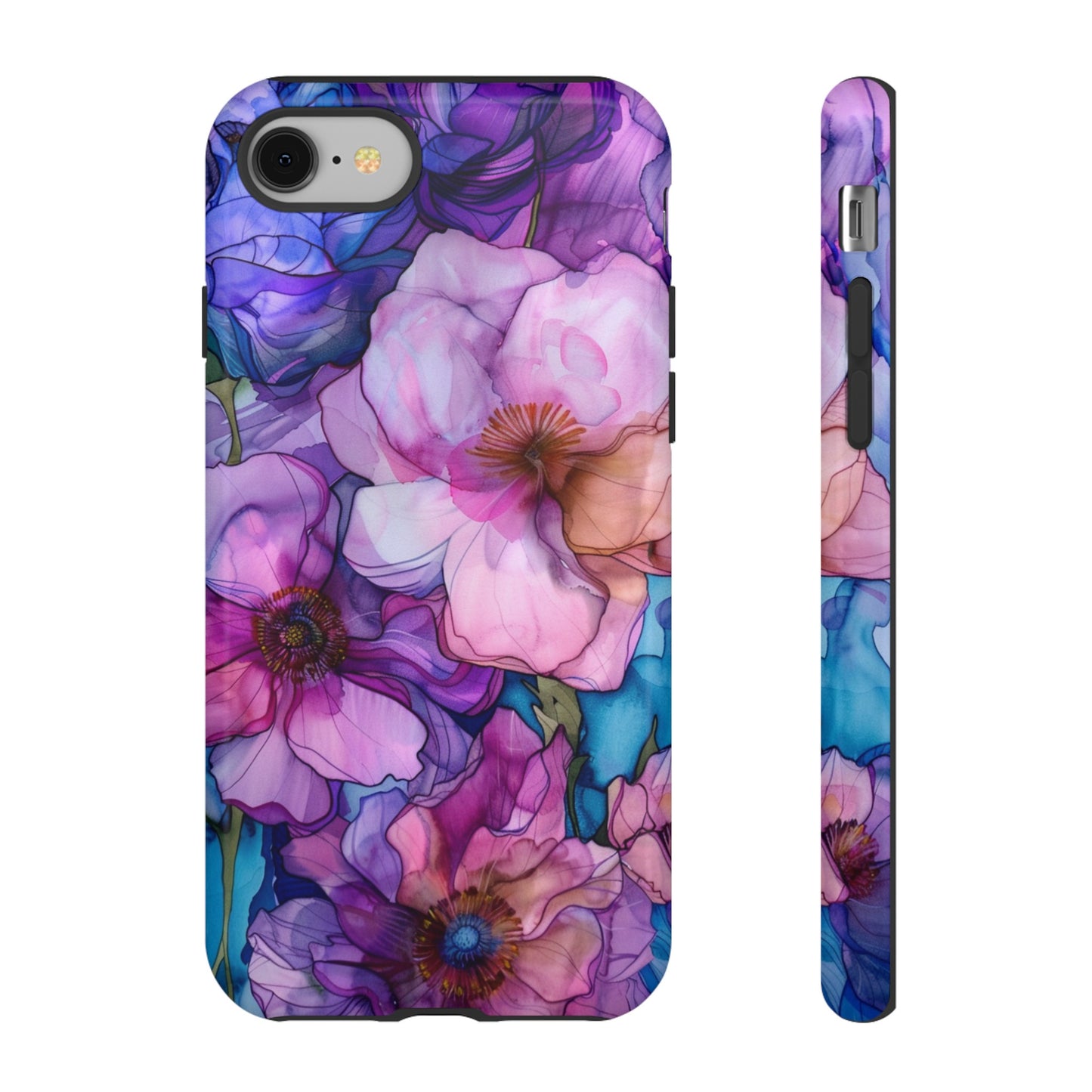 Purple Flower Stained Glass Phone Case