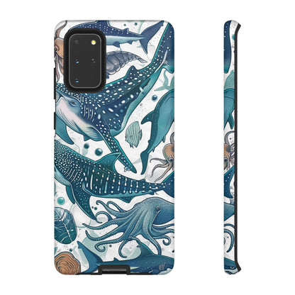 Undersea World Shark, Turtle, Manta Ray Phone Case