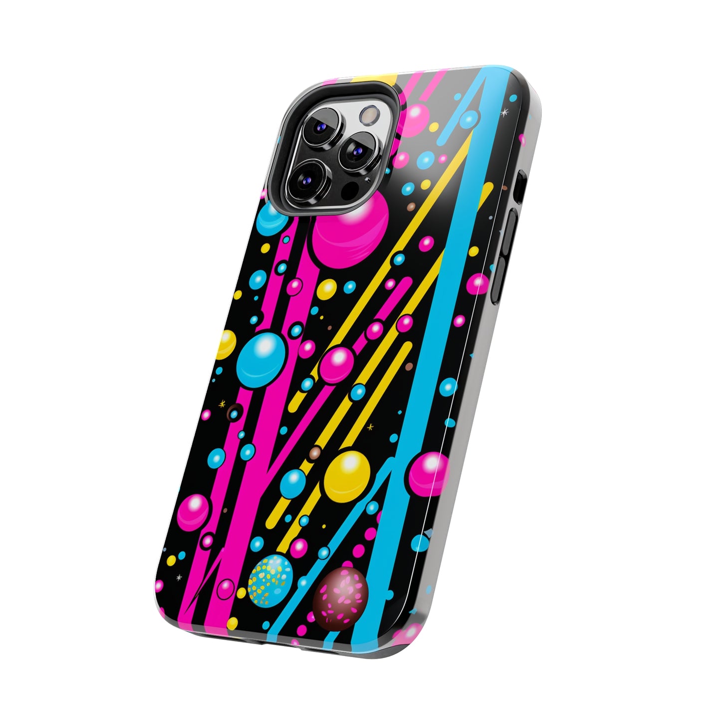 Retro Geometric Psychedelic iPhone Case | A Nostalgic Trip to Colorful Dimensions