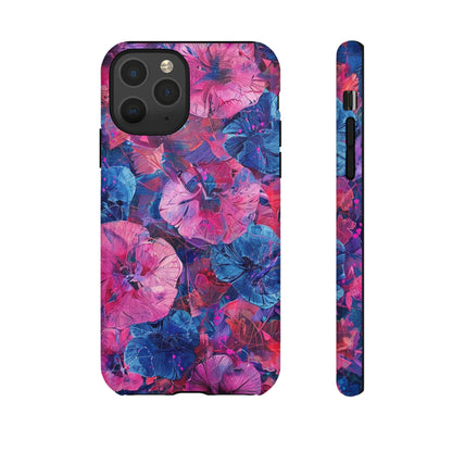 Magenta and Blue Color Floral Explosion Phone Case