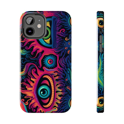 Psychedelic Art: The Eyes Upon Us iPhone Case | Embrace the Mystique of Trippy Visuals