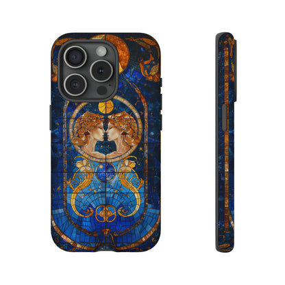 Gemini Astrology Stained Glass Phone Case