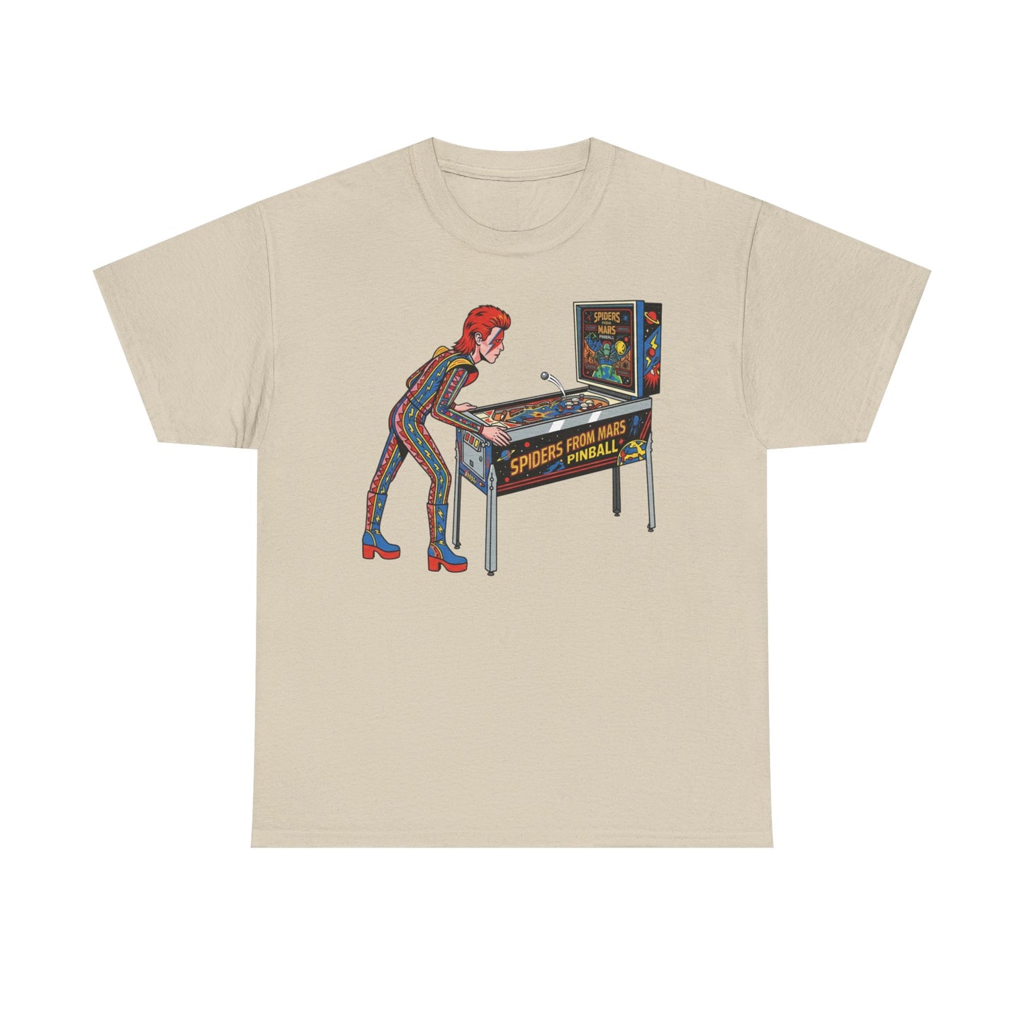 Cosmic Glam Rock Alien Pinball Arcade T Shirt Retro Space Tee