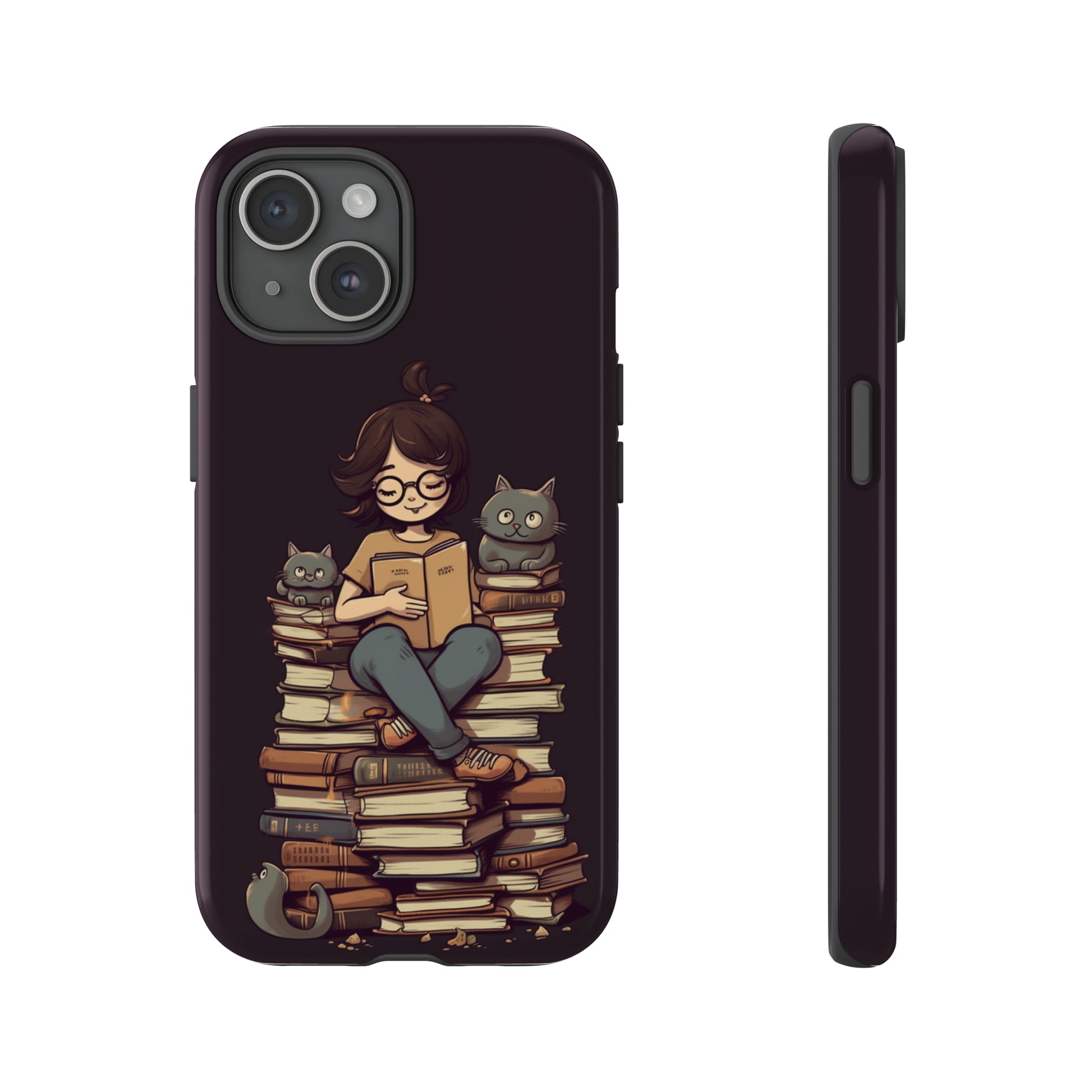 Cats and Books Tough Case for iPhone 14