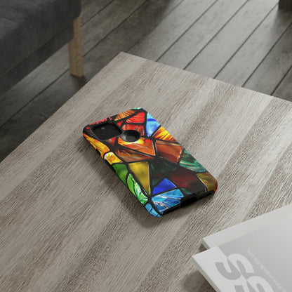 Color Explosion Abstract Stained Glass Phone Case