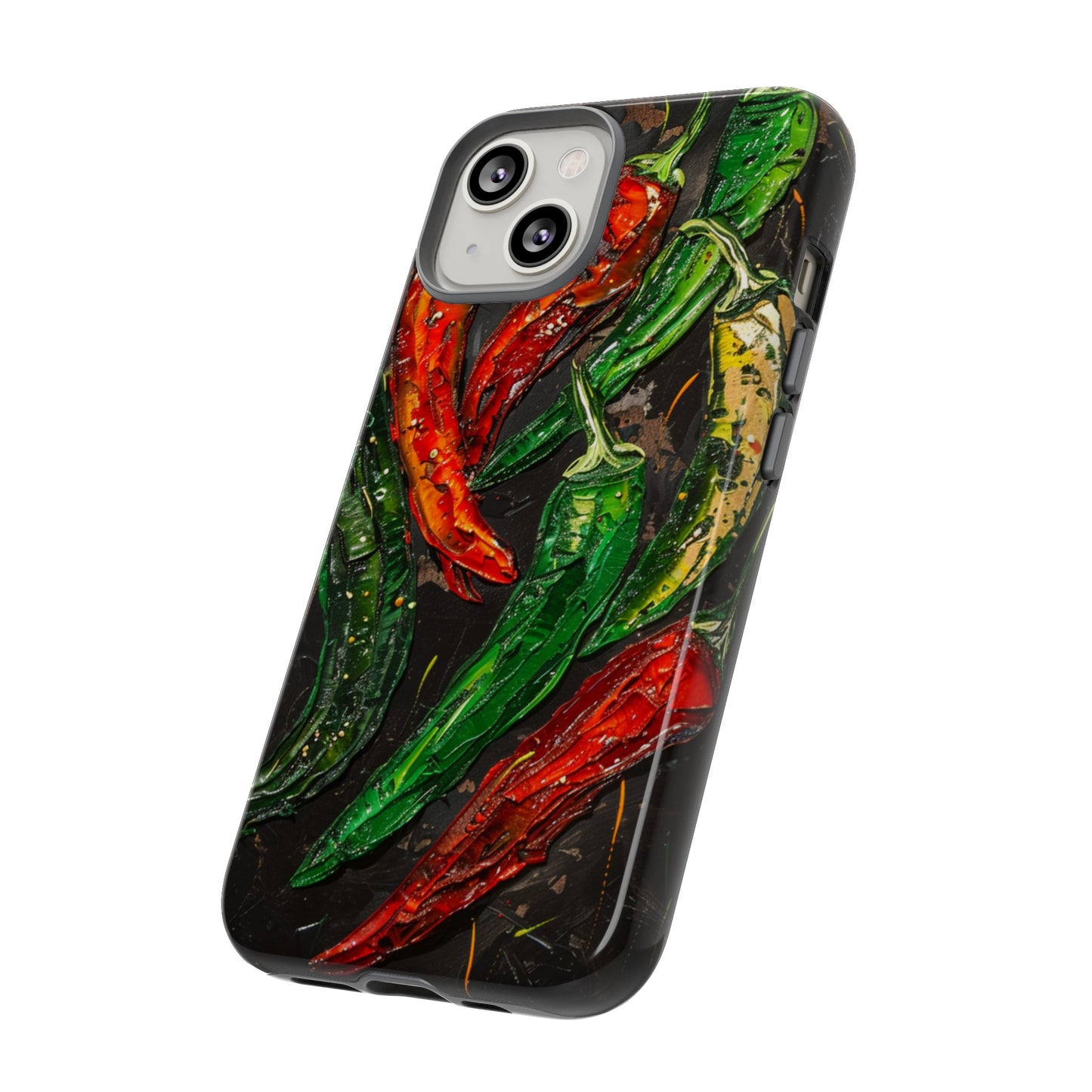 Green and Red Chili Peppers Phone Case