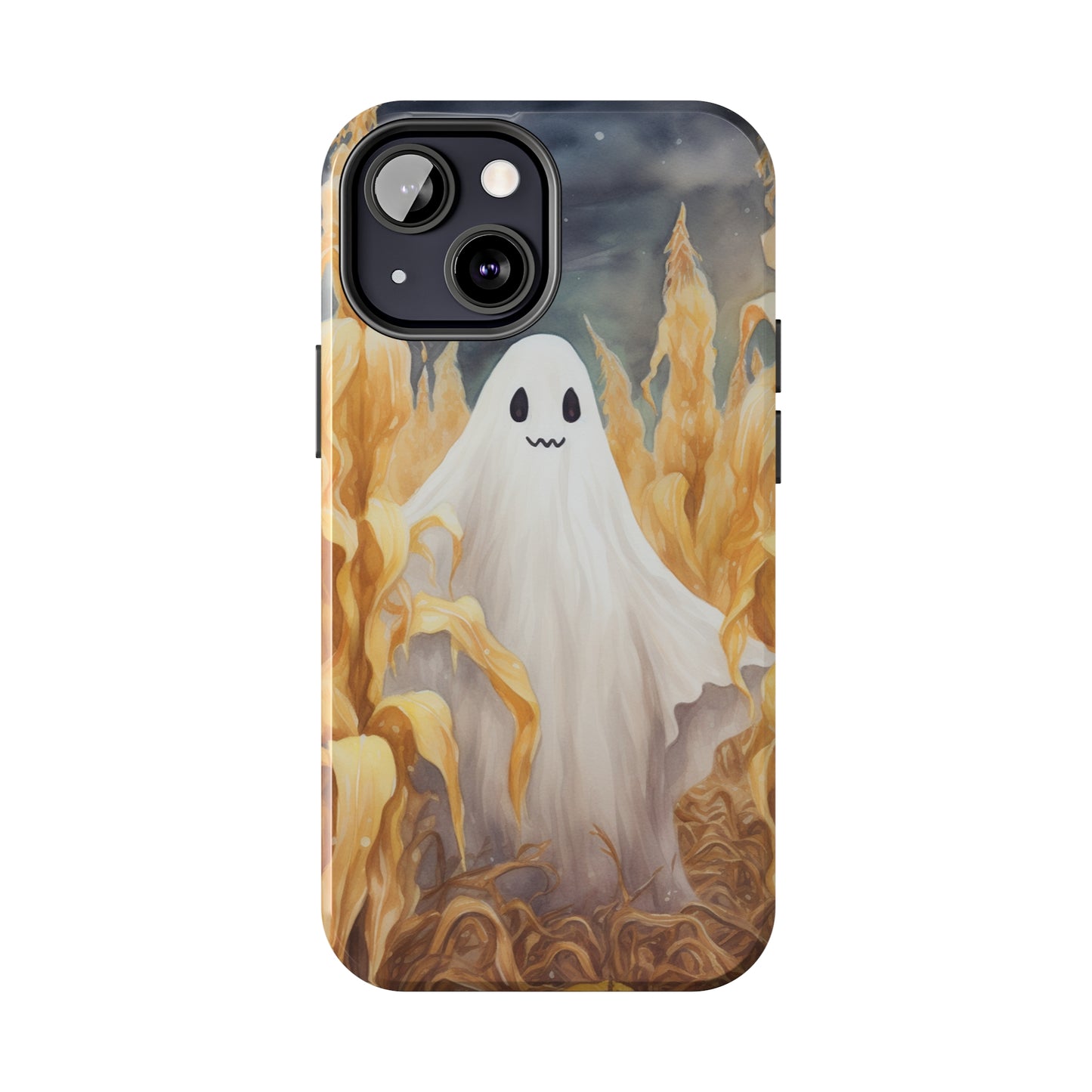 Ghost of Halloween Fall Pumpkins iPhone Case | Embrace the Spooky Autumn Vibes