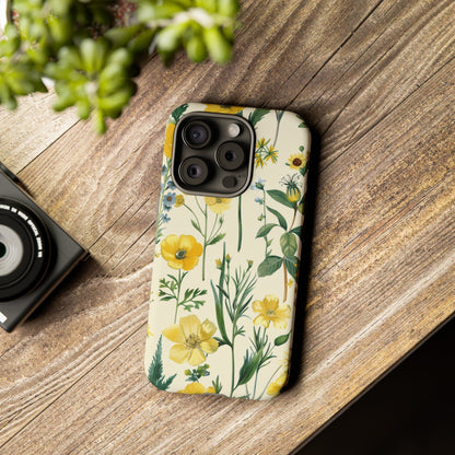 Floral Sage Yellow Wildflower Phone Case