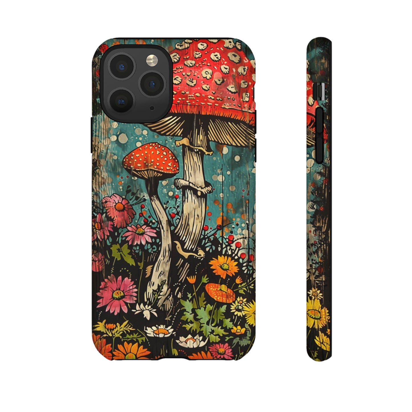 Trippy Magic Mushroom Retro Art Phone Case