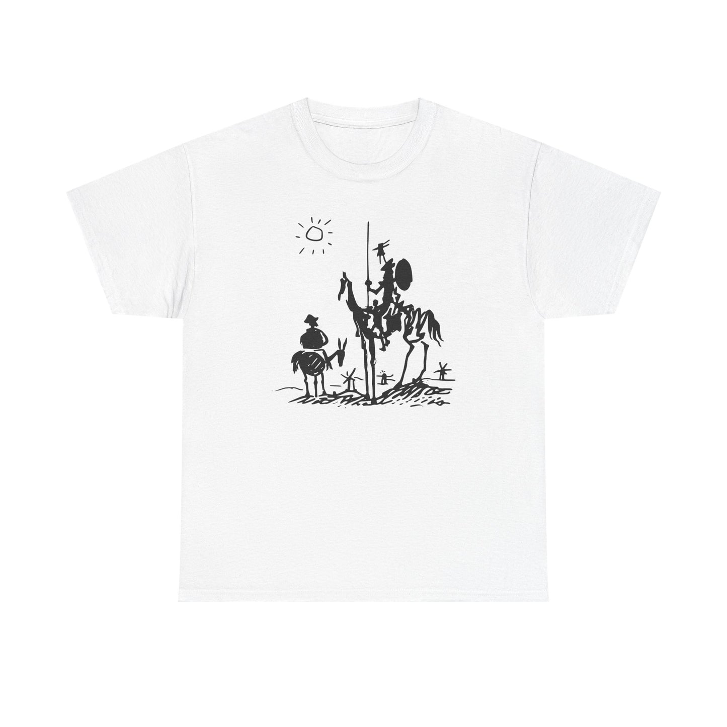 Don Quixote literature shirt featuring iconic knight of La Mancha artwork