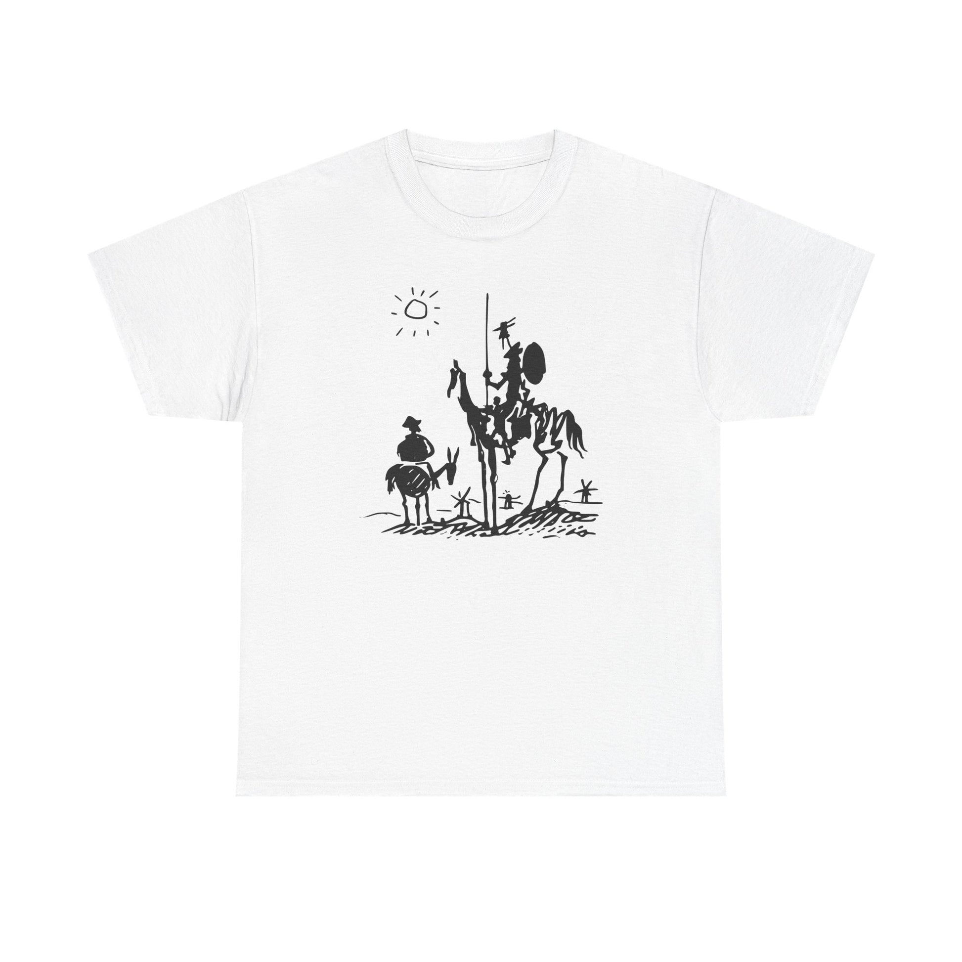 Don Quixote literature shirt featuring iconic knight of La Mancha artwork