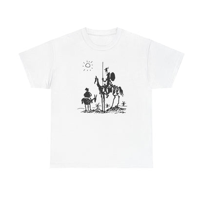 Don Quixote literature shirt featuring iconic knight of La Mancha artwork
