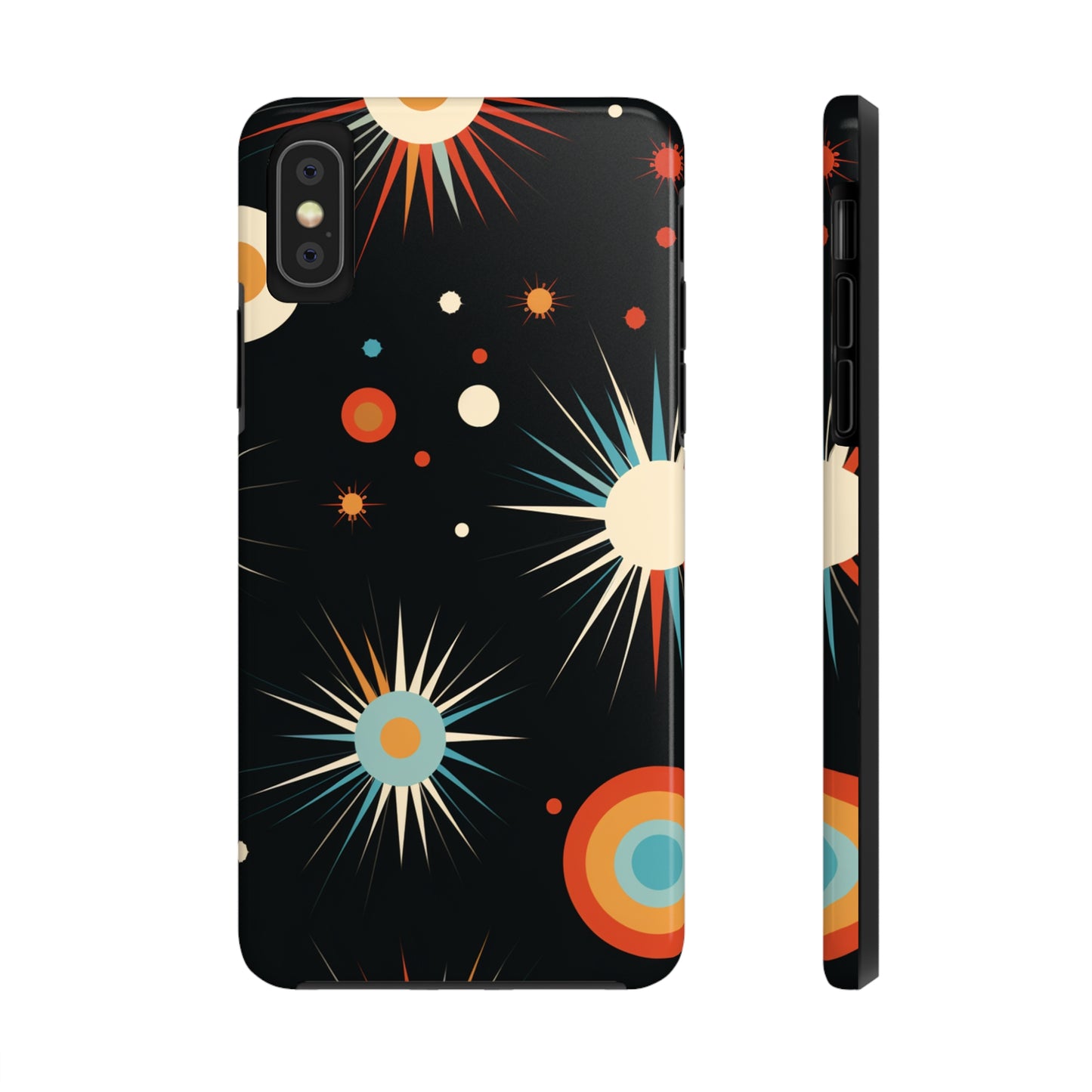 Mid-Century Atomic Age Tough iPhone Case | Retro Phone Cover