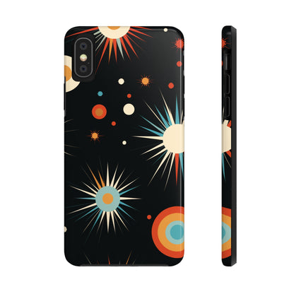 Mid-Century Atomic Age Tough iPhone Case | Retro Phone Cover