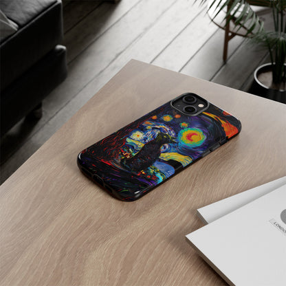 Starry Night Black Cat Van Gogh Painting Art Phone Case