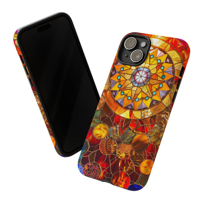 Cosmic Stained Glass Mandala Phone Case