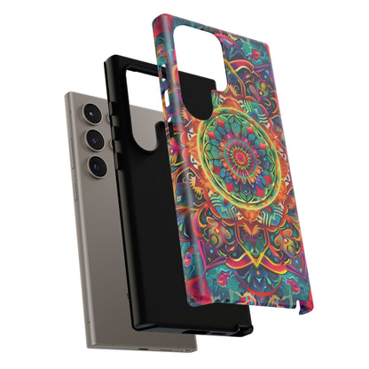 Cosmic Stained Glass Mandala Phone Case