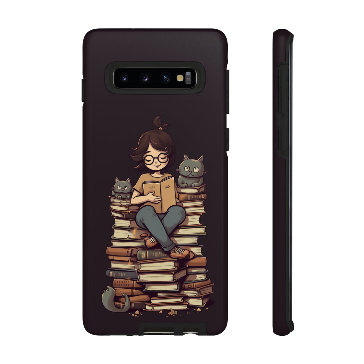 Cats and Books Phone Case