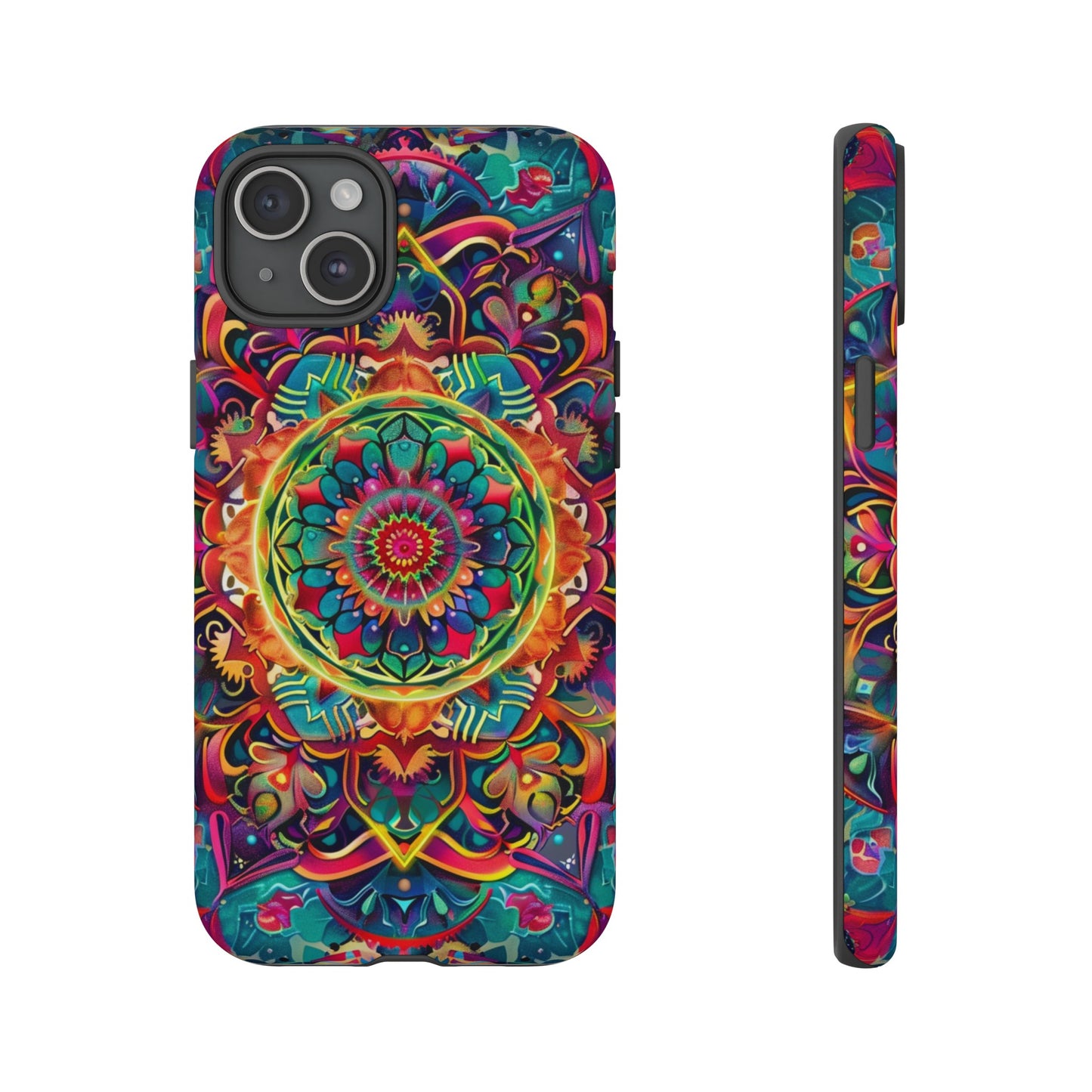 Cosmic Stained Glass Mandala Phone Case