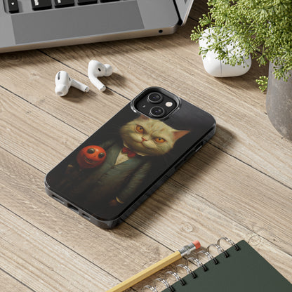 Creepy Spooky Halloween Cat iPhone Case | Dark Academia, Goth