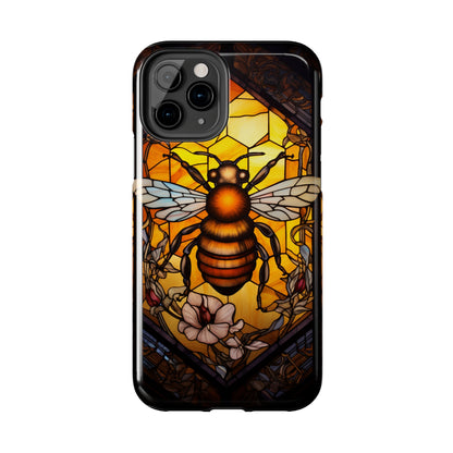 Stained glass Honey Bee iPhone Case | Embrace the Sweetness of Nature's Workers