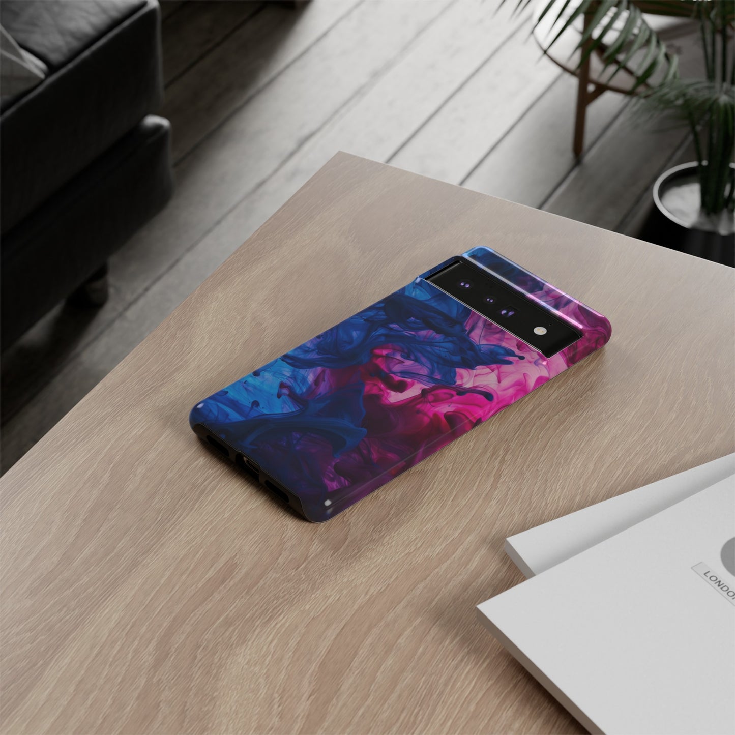 Magenta and Blue Color Explosion Phone Case