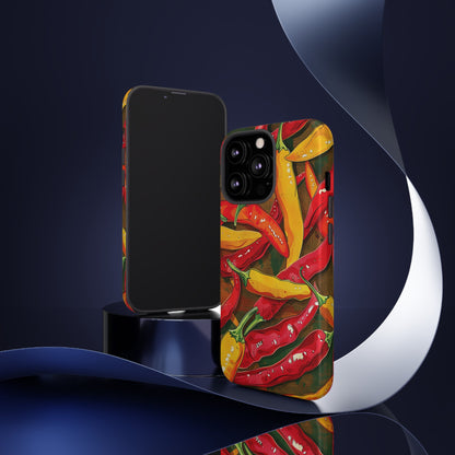 Yellow and Red Chili Peppers Phone Case