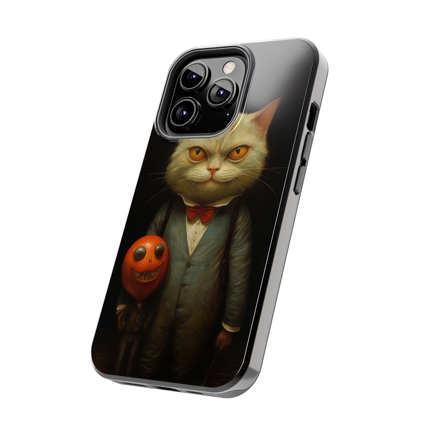 Creepy Spooky Halloween Cat iPhone Case | Dark Academia, Goth