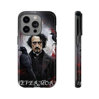 Nevermore Edgar Allen Poe, gothic Raven, Retro Samsung Galaxy Phone iPhone 15, 14 Plus 13 12 7 8 Se Horror Dark Academia Style goth Vibe