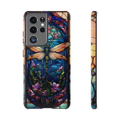 Art Nouveau Stained Glass Dragonfly Phone Case