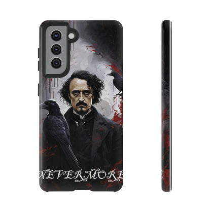 Nevermore Edgar Allen Poe, gothic Raven, Retro Samsung Galaxy Phone iPhone 15, 14 Plus 13 12 7 8 Se Horror Dark Academia Style goth Vibe