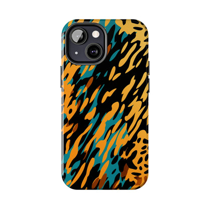 Luxury Leopard & Retro Magic Zebra: The Ultimate Wild Duo iPhone Case