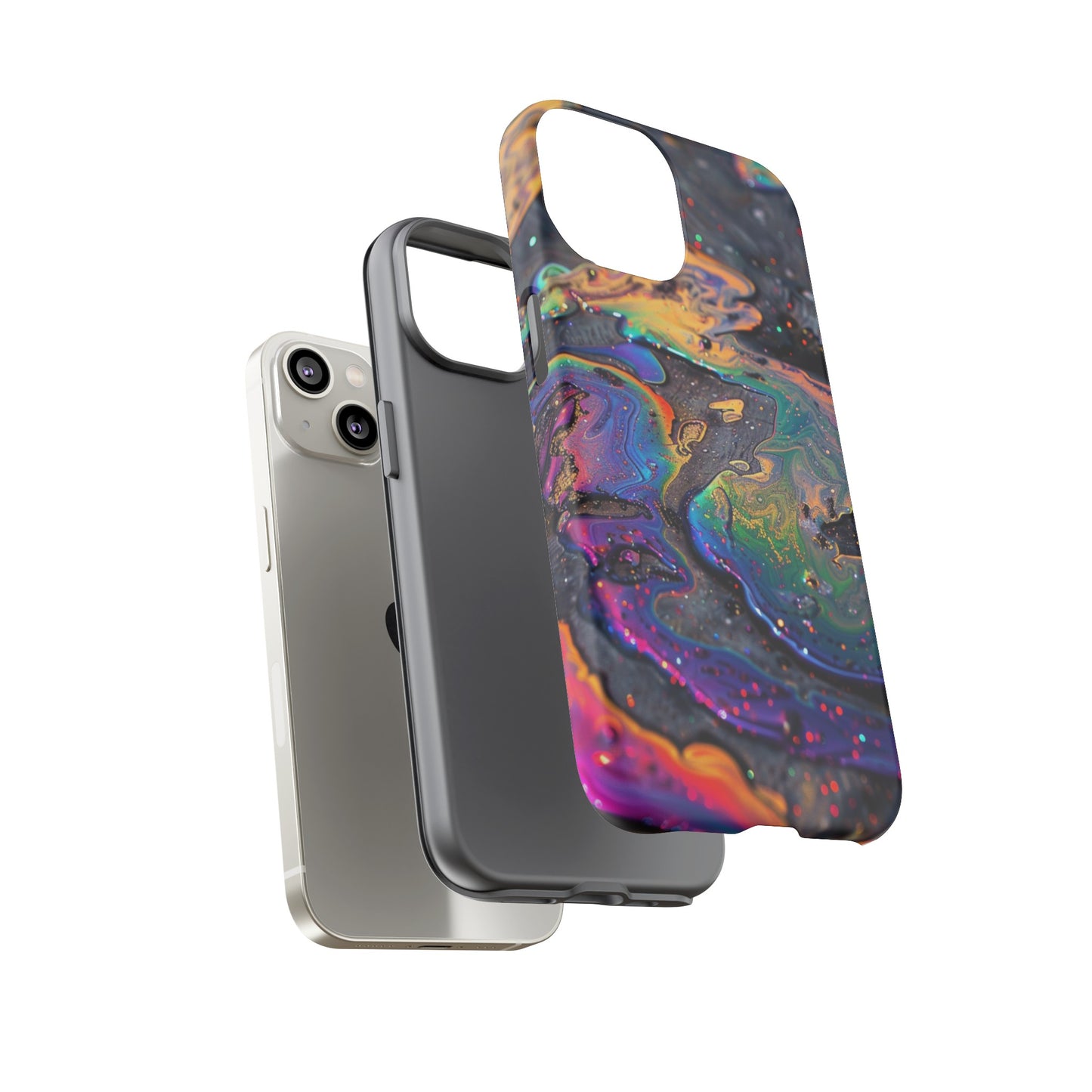 Opalescent Marbled Holographic Print Phone Case