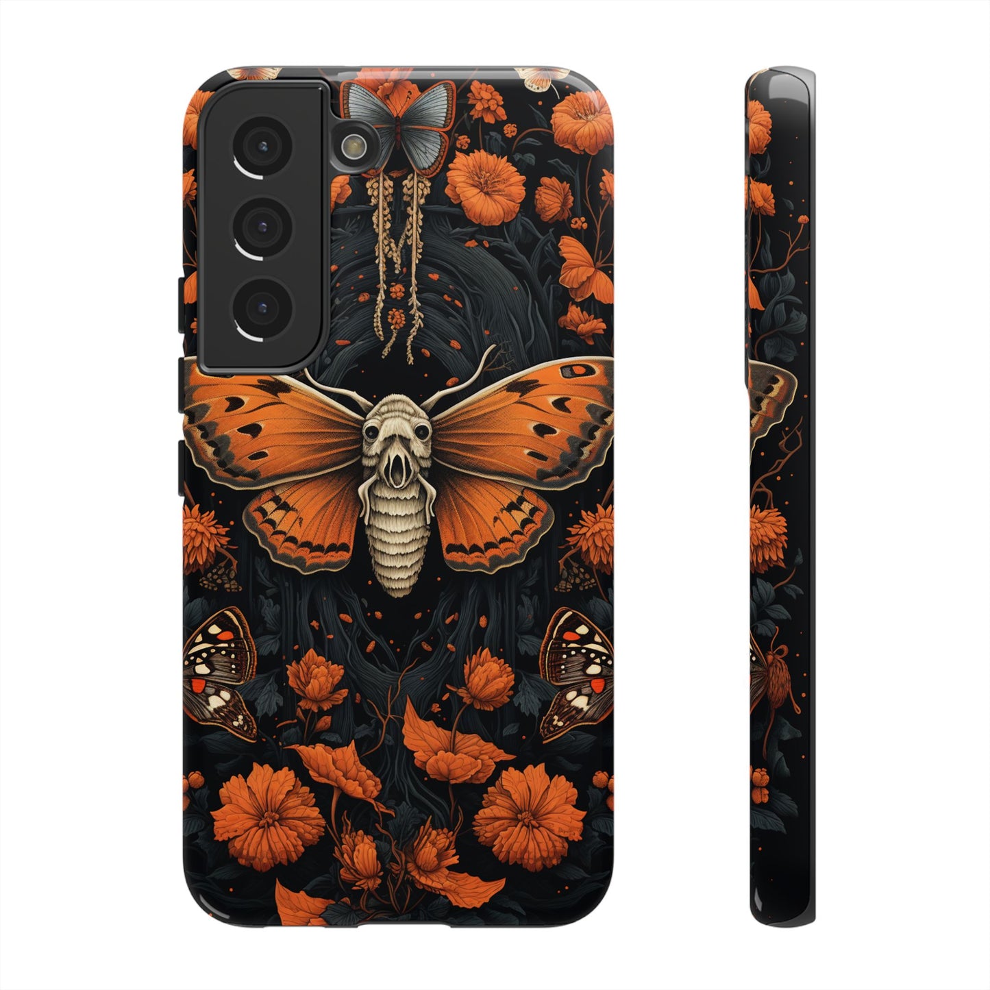 Eerie Elegance Halloween Goth Moth Phone Cover