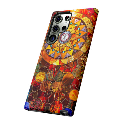 Cosmic Stained Glass Mandala Phone Case