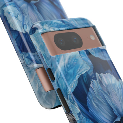 Floral Blue Iris Oil Painting Flower Phone Case