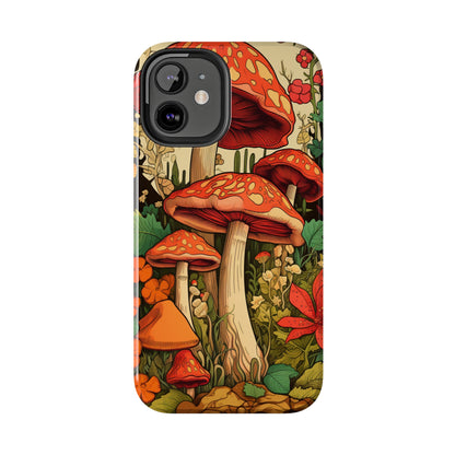 Psychedelic Retro Mushrooms: Dive Deep into Nostalgic Vibes | iPhone Case