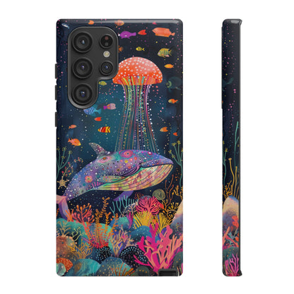 Whale Shark, Turtle, Jellyfish Phone Case