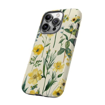 Floral Sage Yellow Wildflower Phone Case