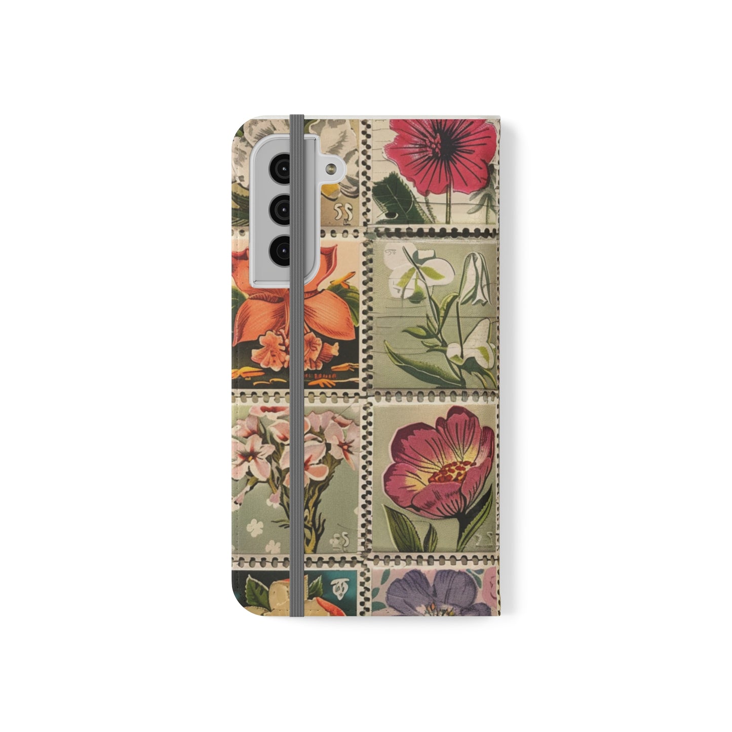 Vintage Floral Stamp Collection Flip Case