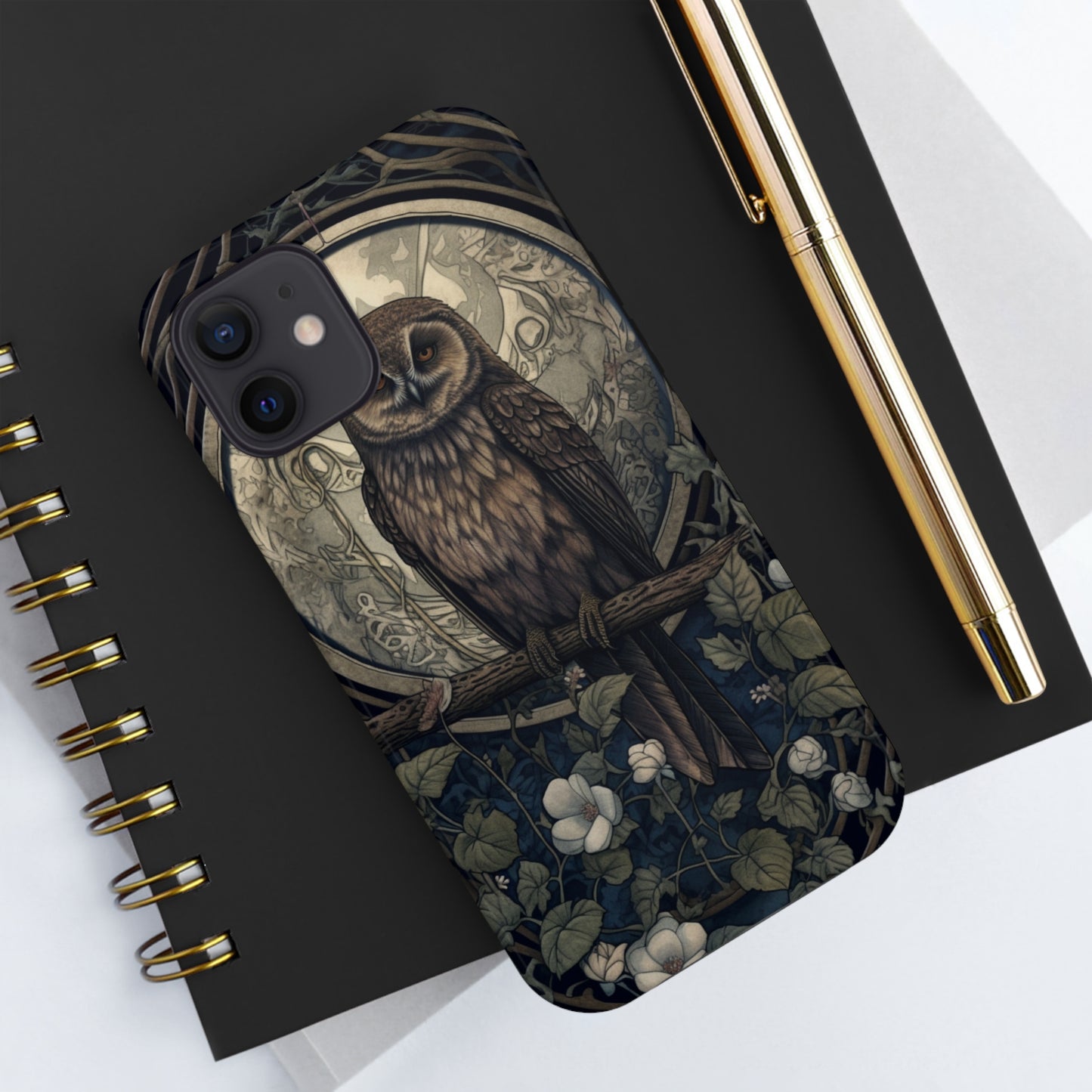 The Hermit Owl | Dark Academia Aesthetic Retro Tough iPhone Case | Embrace Mystical Vibes with Captivating Tarot Art and Reliable Protection