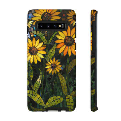 Yellow and Gold Daisy Mosaic Stained Glass Phone Case