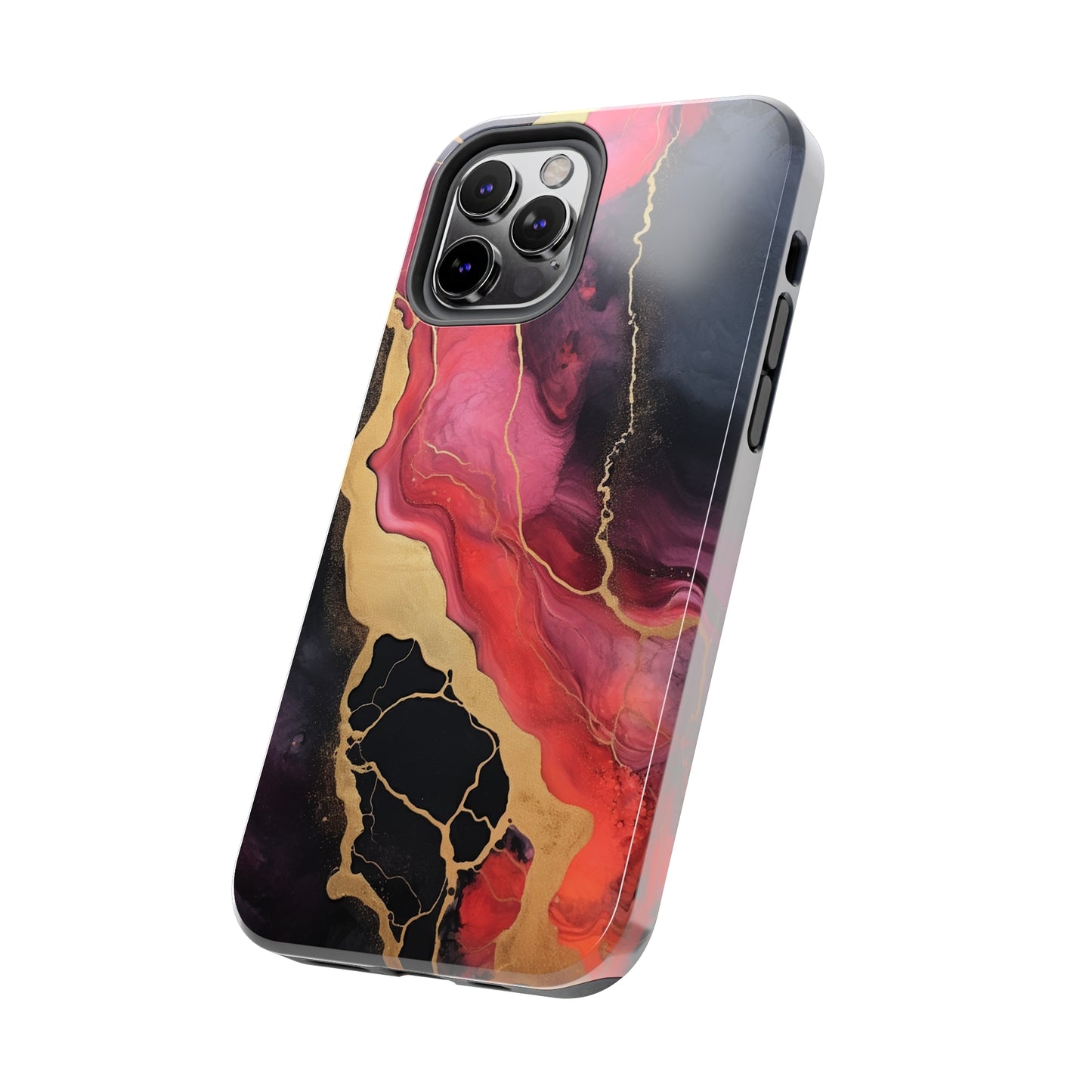 Marbled Dark Lava flow Phone Case | Embrace the Mesmerizing Multicolor Art