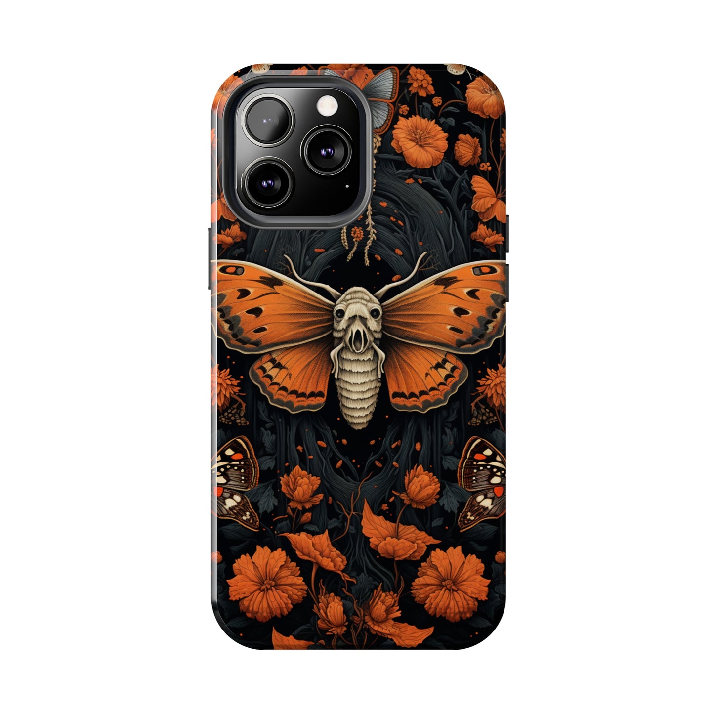 Eerie Elegance: Halloween Goth Moth Apple Phone Case | Dark Enchantment iPhone Case