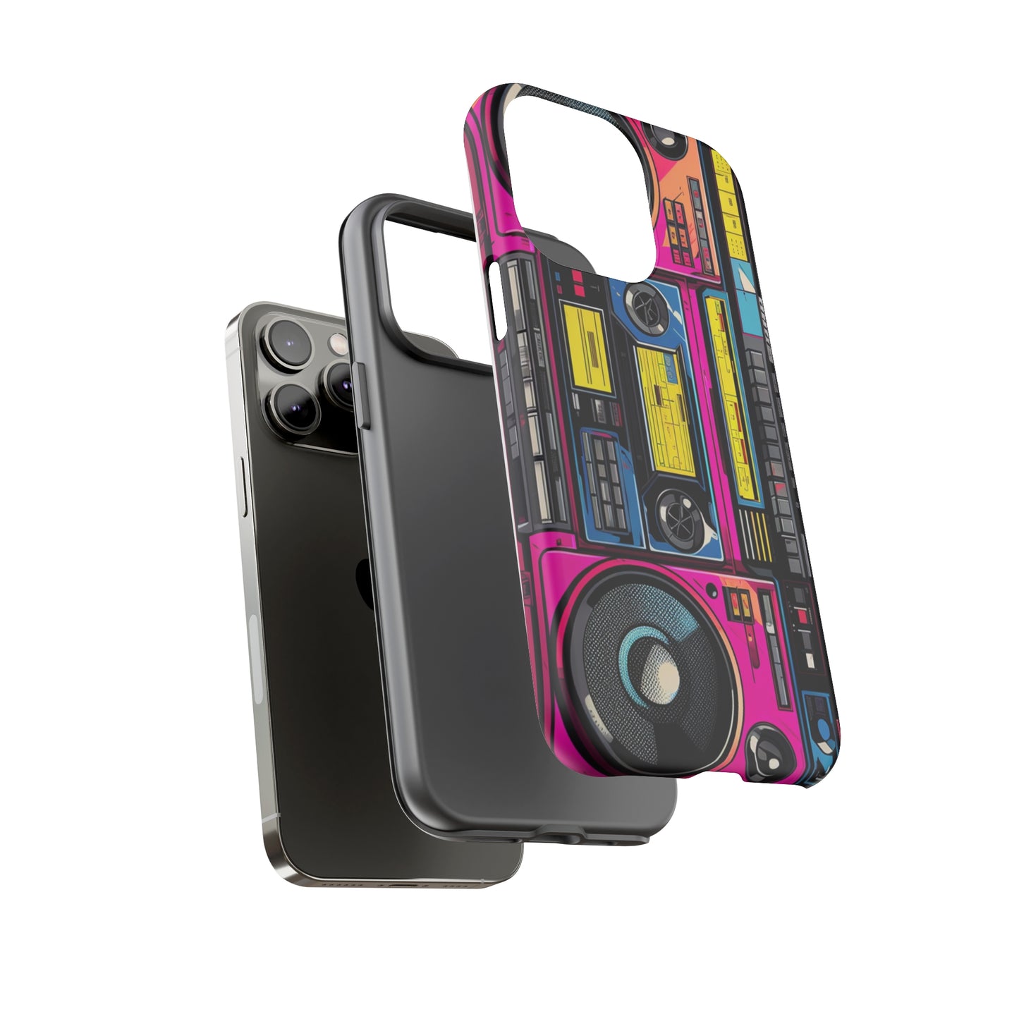 Boombox Hip Hop Music iPhone Case | Embrace Retro Vibes with Urban Beats for Google Pixel, iPhone, and Samsung Cases